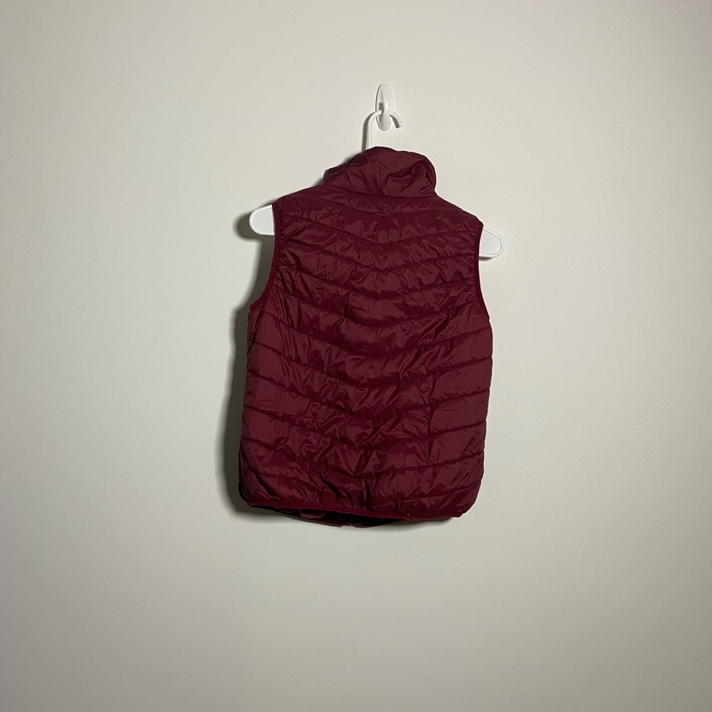 Arizona Jean CO Kids Burgundy Puffer Vest with Stripes - Picture 2 of 3